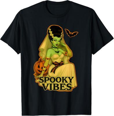 Spooky Vibes Halloween Bride Design for Women and Teens T-Shirt