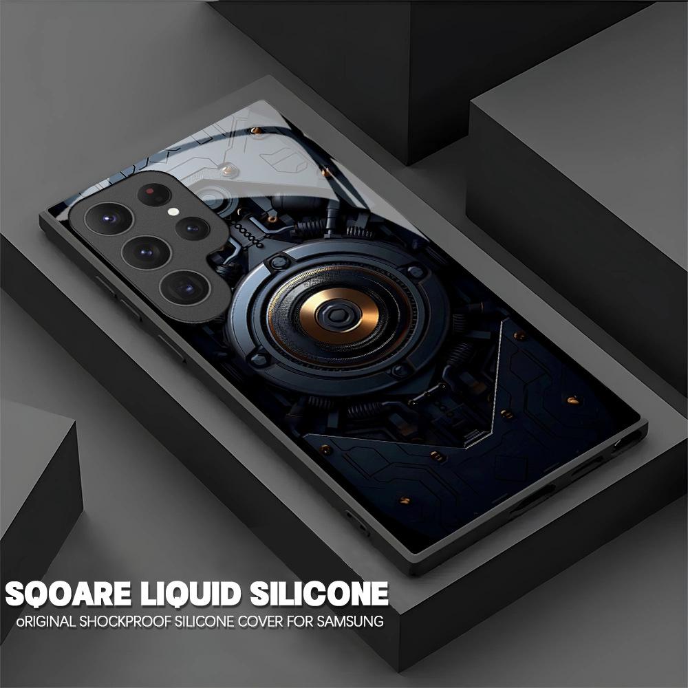 Tide Cool Boys Suitable for Samsung A35 Glass Phone Case S25Ultra Mechanical Device Case S21Plus Hard