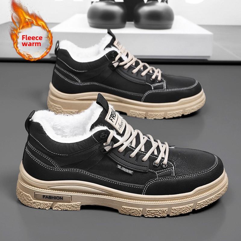 Fashion New Shoes for Men Winter Anti Slip Plush Indoor Warm Cold Proof Snow Boots Outdoor Men's Sneakers zapatos de seguridad de hombre