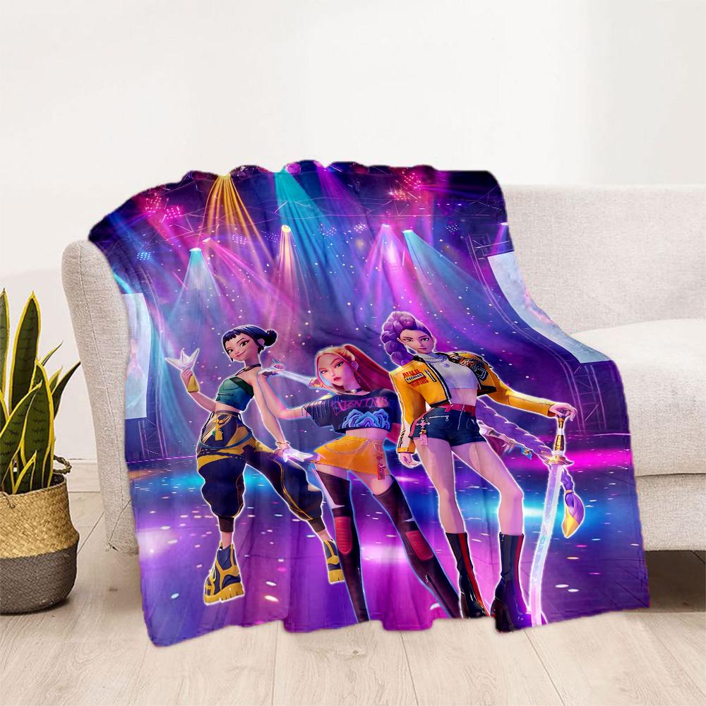Galactic Fashion Heroes Blanket Durable Comfort Suitable for Office Seaside Bedding All-Season Use Digital Print