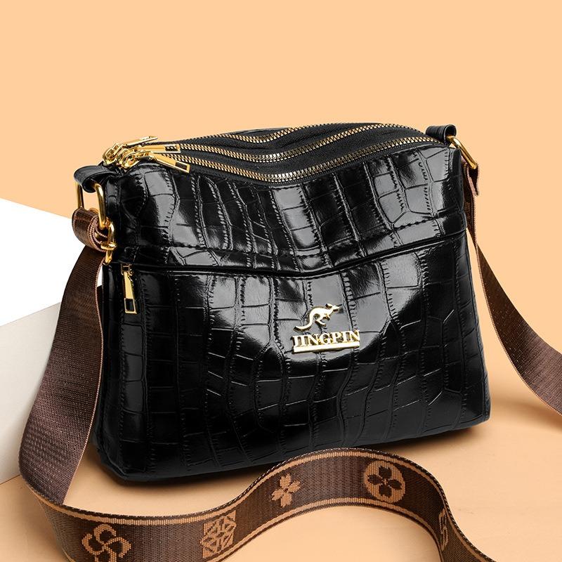 New Women's Bag Large Capacity Fashionable Multi-compartment Messenger Bag Casual Versatile Simple Shoulder Bag