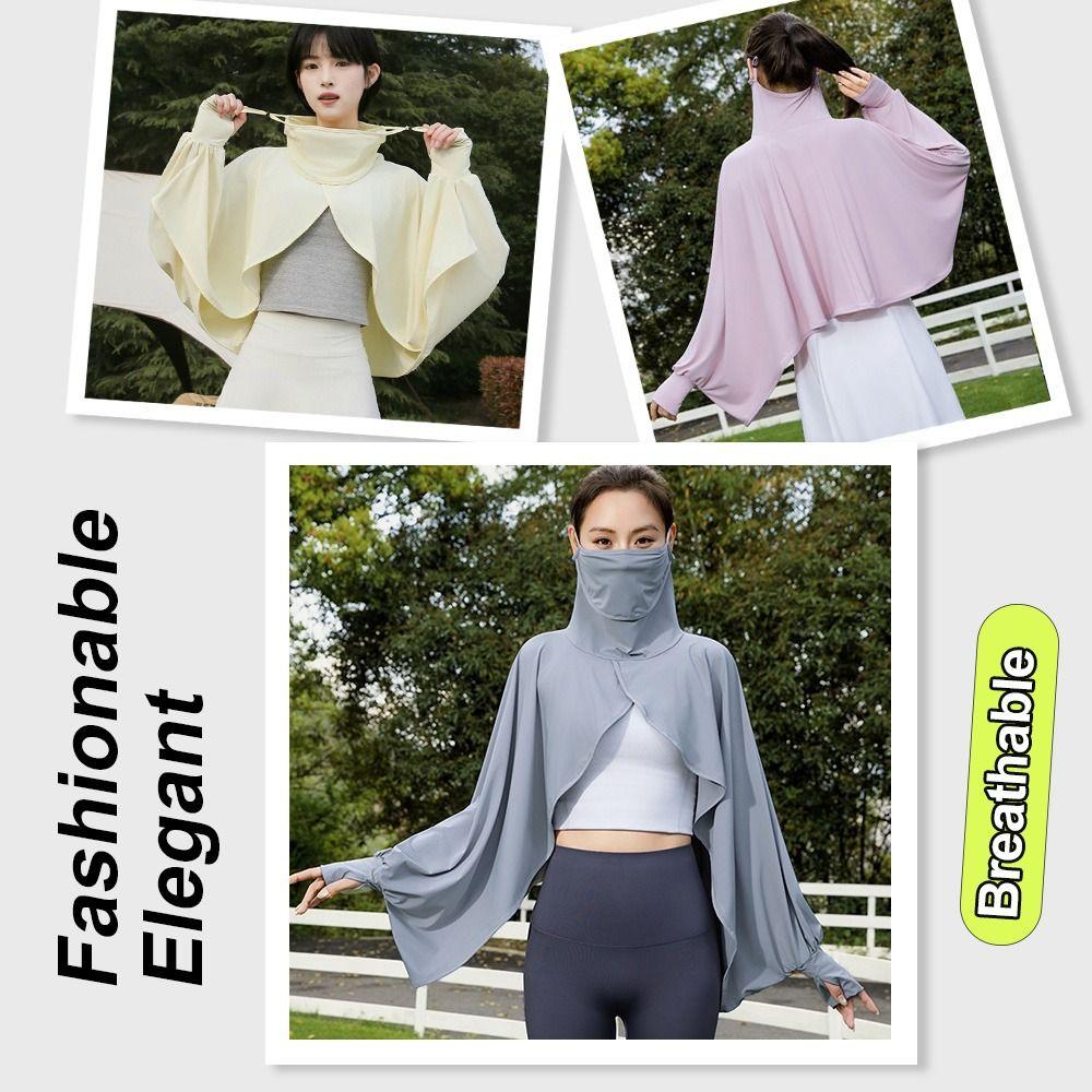 Eisige Seide Sonnenschutz-Umhang 2 in 1 Sommer-Armstulpen UV-Schutz-Umhang für Angeln Laufen
