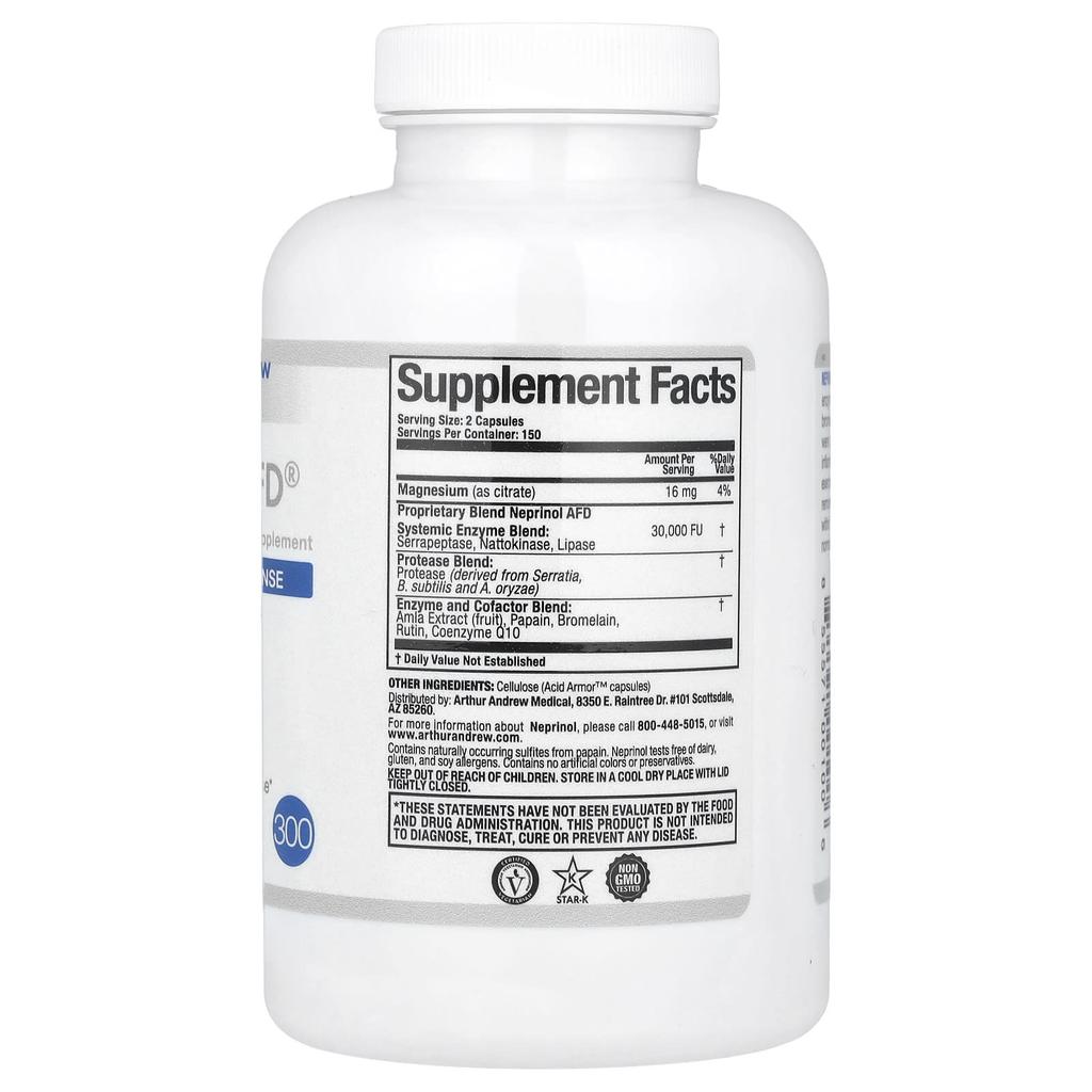 Neprinol Afd®, Avansert fibrinforsvar, 300 kapsler