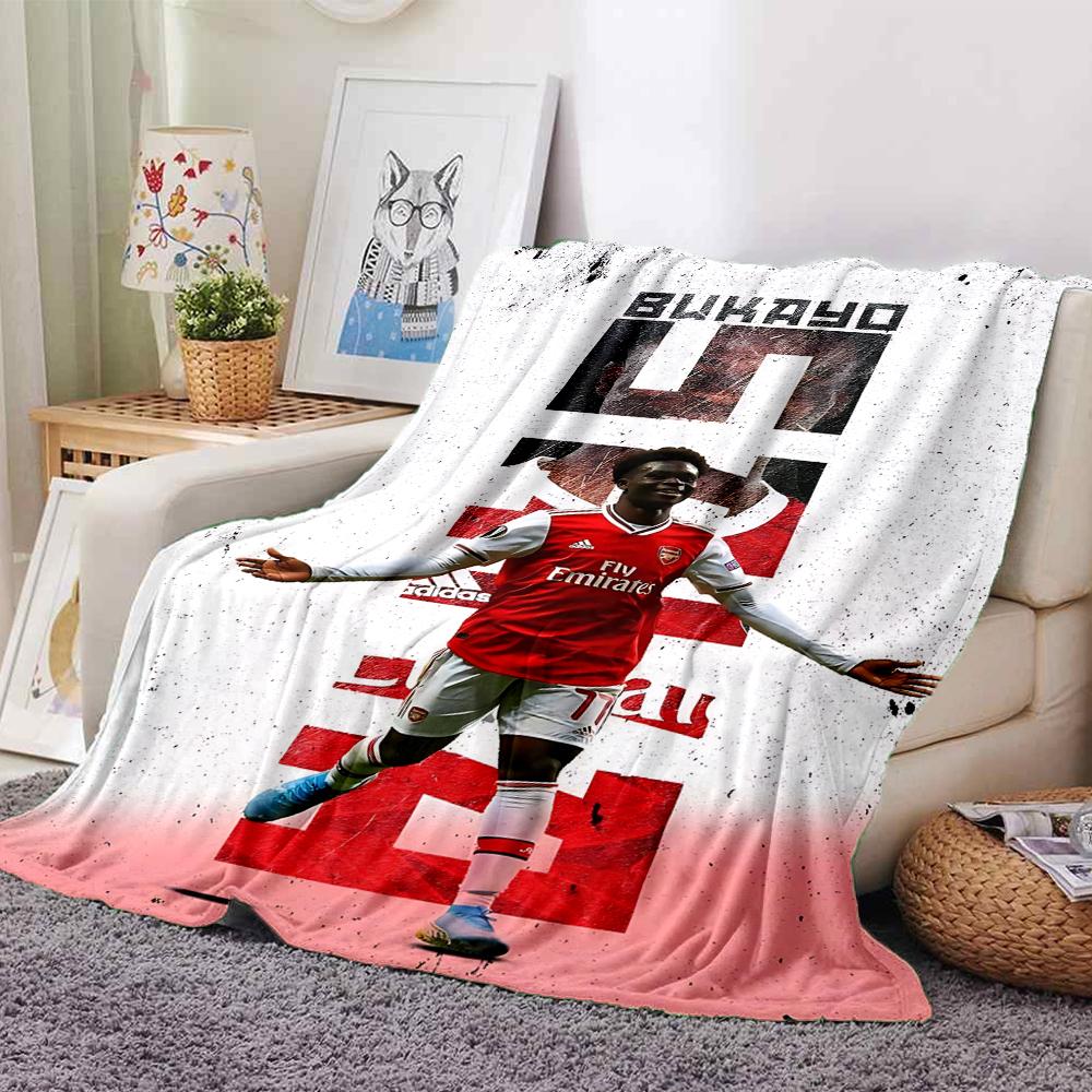 Arsenal Football Club Wappen Decken Flanell Bedruckt Atmungsaktiv Warm Überwurfdecke für Zuhause Büro Bettwäsche 0708a27
