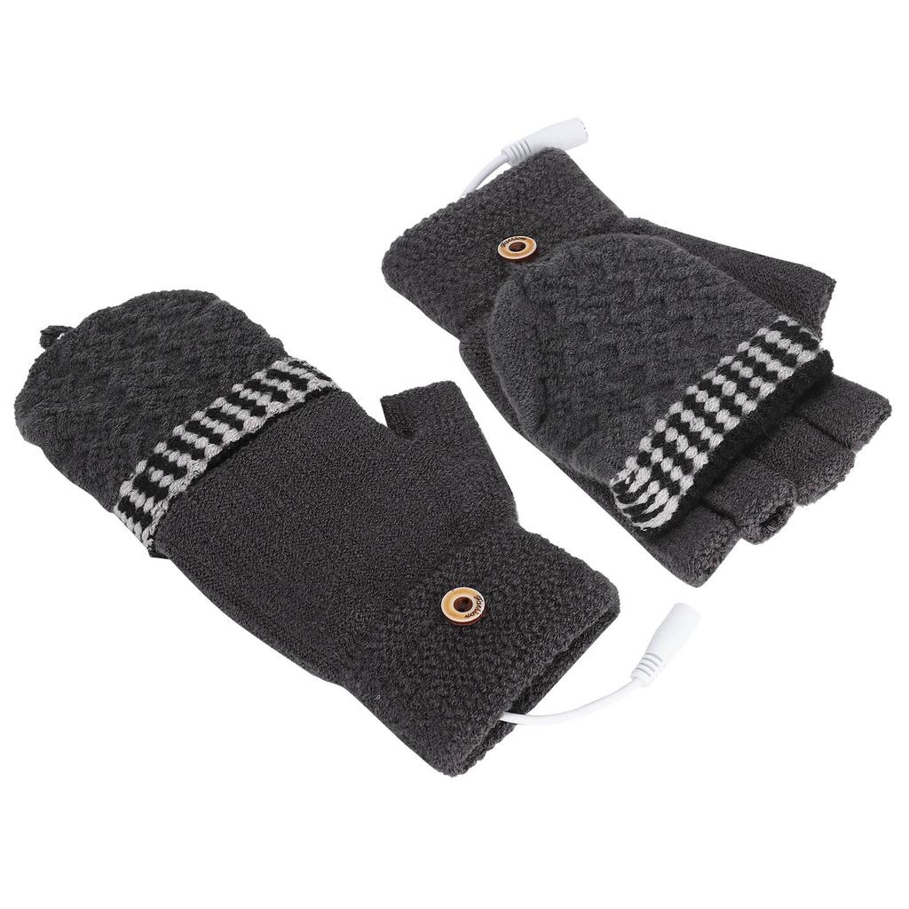 Rechargeable Heated Gloves USB Warm Laptop Glove Full Half Finger Mitten for Men