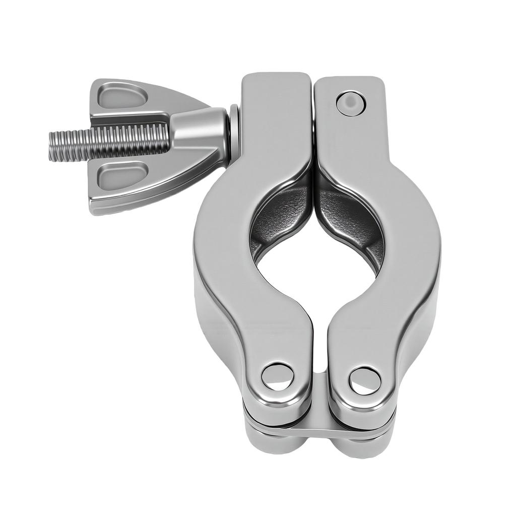 4 Pezzi Morsetto a Vuoto KF16 con Anello di Centratura e O-ring in FKM Acciaio Inossidabile 304 Morsetto a Cerniera con Dado Alato