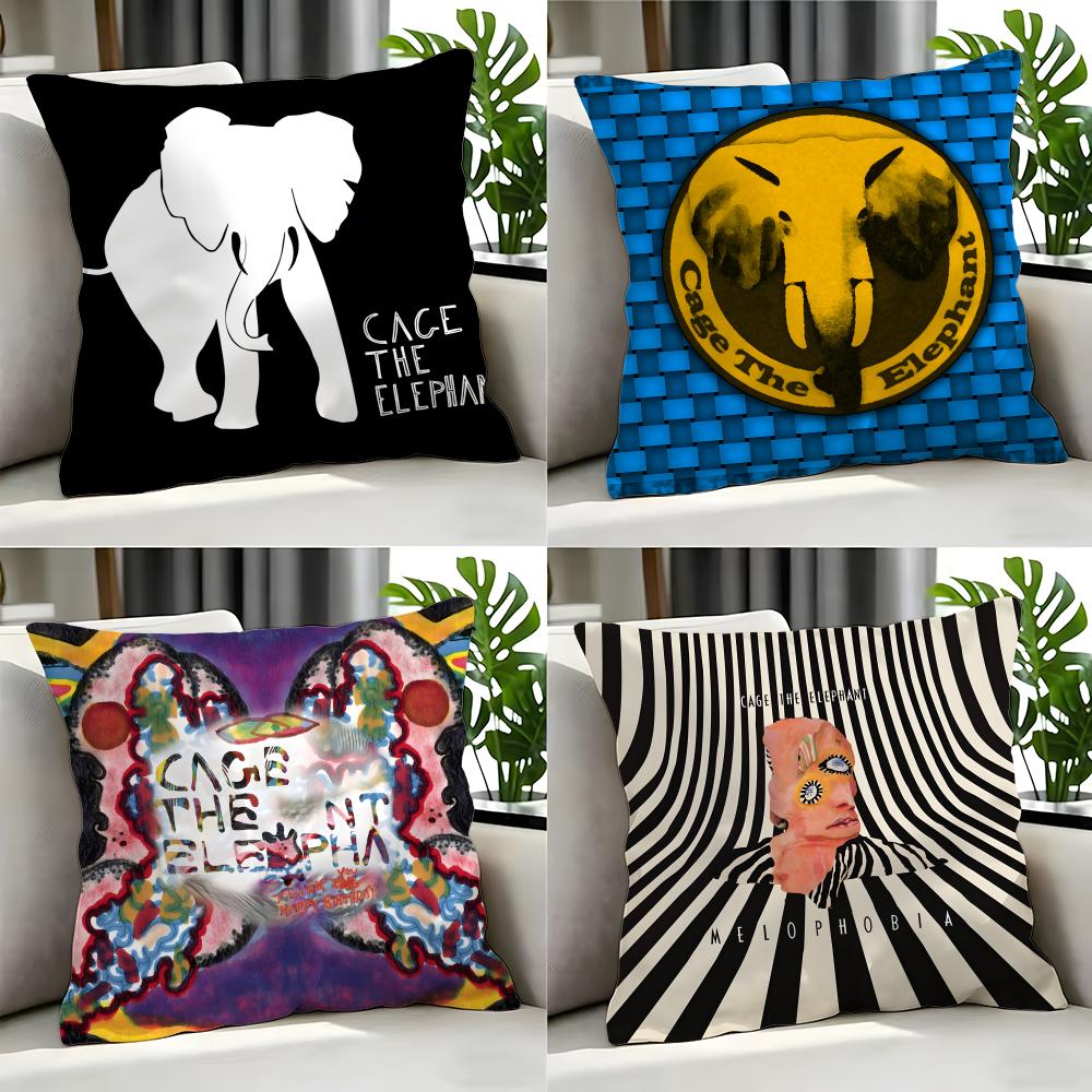 PPop Rock Band Cage The Elephanted Cushion Cover Cushion Cover Set Pcs x x x Pillowcase Decorative Sofa Home Decor