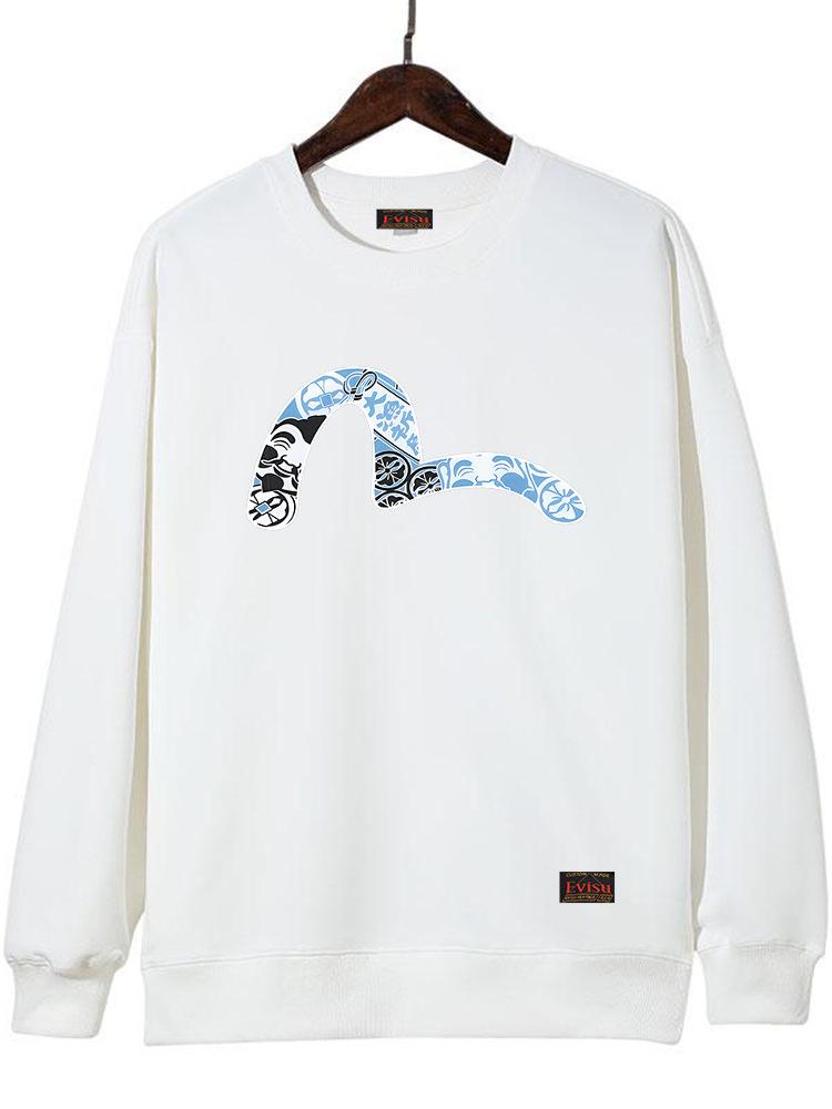 Hanorac Casual Unisex cu Gât Rotund și Imprimeu Fukujin - Tendință Toamnă 2025 YT0088