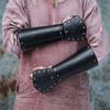 Viking Knight Arm Gauntlets Bracer Vintage Faux Leather Gauntlets Wristband Medieval Leather Bracers Arm Armors