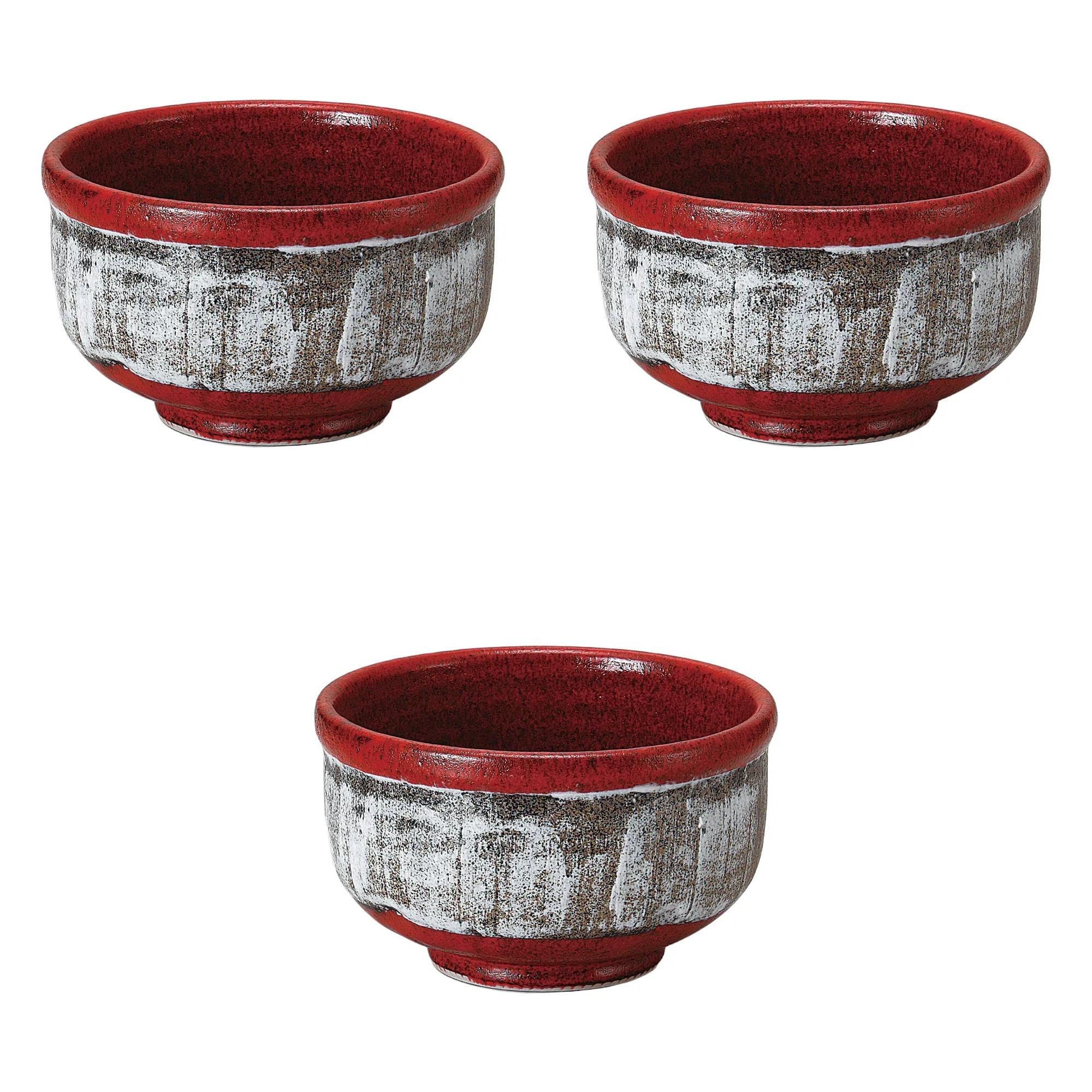 

Set of 3 Crystal Magna Deep Bowls x Bowl Series Setomonohonpo Hand-Pressed 5.5cm [16.6 10cm]