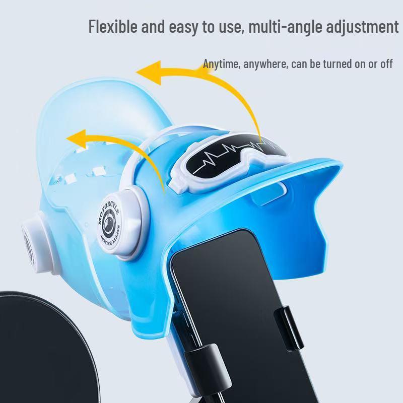 Electric Vehicle Phone Holder: Waterproof Sunshade for Riding & Takeaway Navigation, Compatible with Bicycle Helmets