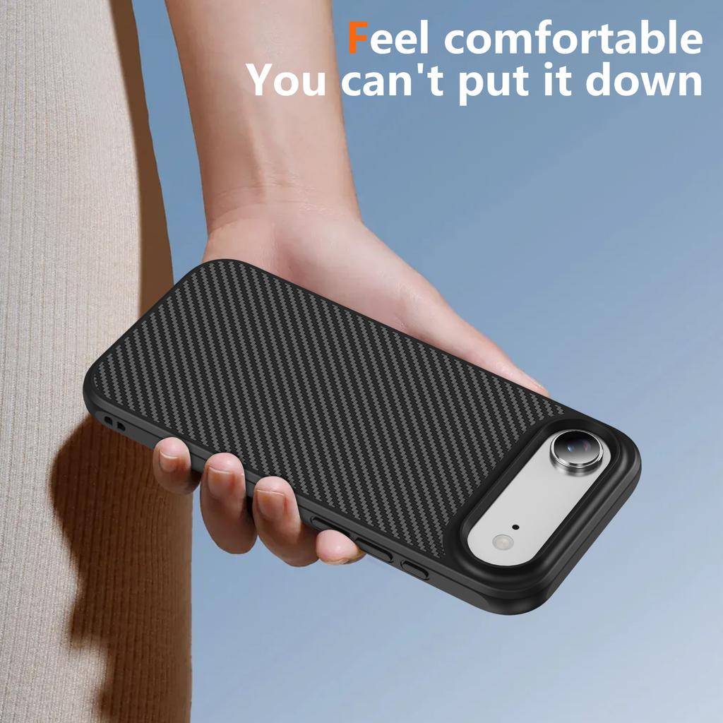 Wireless Charging Carbon Fiber Case for Iphone 17 Pro Max 15 16 17 Air 14 Plus 13 Pro Iphone17 Iphone16 Iphone15 Phone Bag