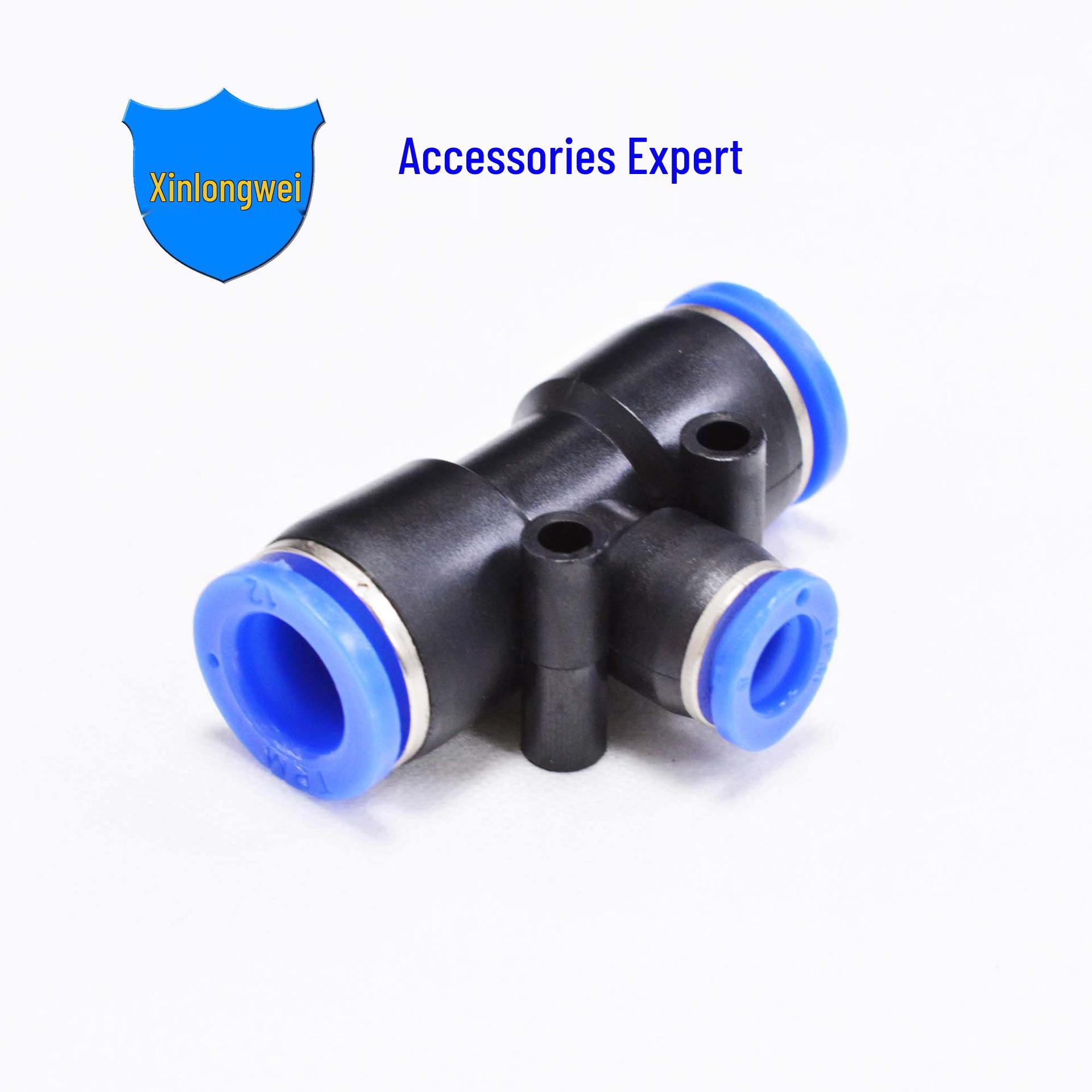 

PEG Pneumatic Reducing Quick-Connect T-Type Tee Blue Standard PEG8-6-8