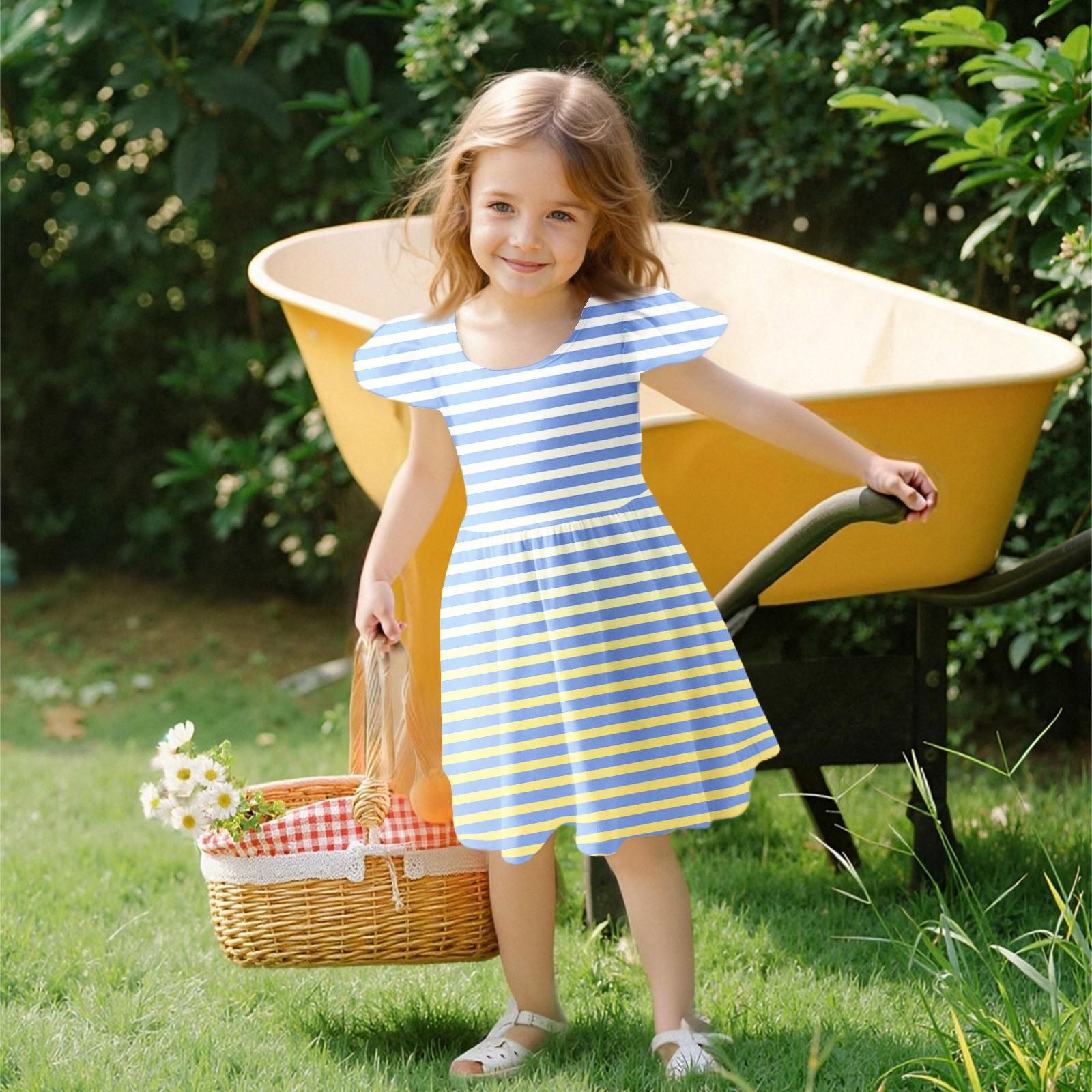 

Девочки Платье с рукавами для малышей Платья Повседневные платья для вечеринок и школ Одежда для девочек 130 синий