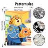 Disney Pearl Art DIY Kit Officer Clawhauser Zootopia  Pearl Gemstone Painting Home Wall Decor Craft