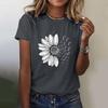 Women's Casual Floral Print Short Sleeved T-shirt With Round Neck  Top