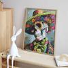 Halloween 5D DIY Diamond Art Painting Kit Floral Skull Home Wall Decor Handmade Gift for Adults Festival Art Craft Supplies Relaxing
