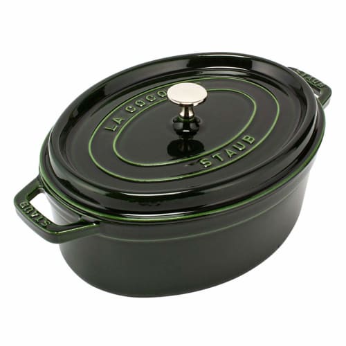 Staub Oval Pico Cocotte (29cm, enamel pot) 1102985, Vitamin Basil Green