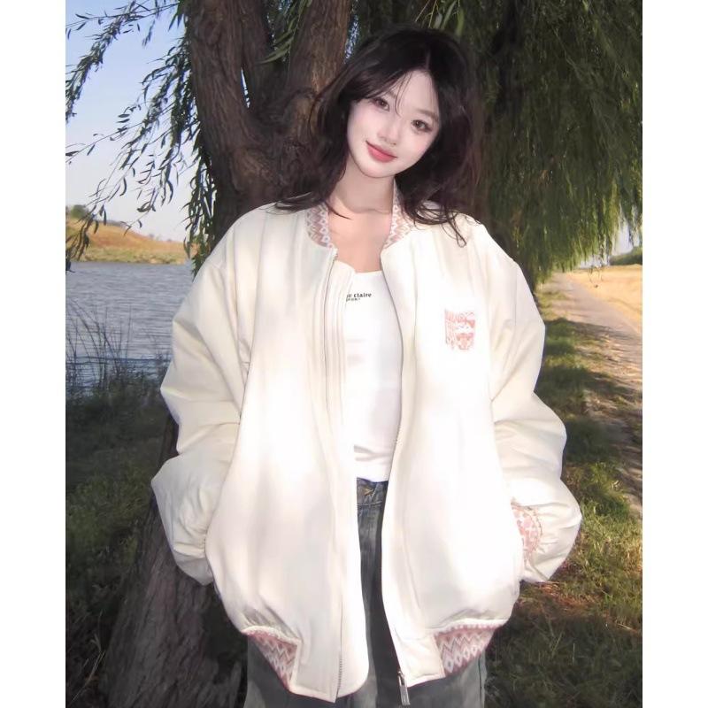 

Зимняя национальная ветровка жаккардовая хлопковая куртка с хлопковой набивкой новая хлопковая куртка с набивкой для пары дизайн бейсбольной формы чувство свободное пальто. XL