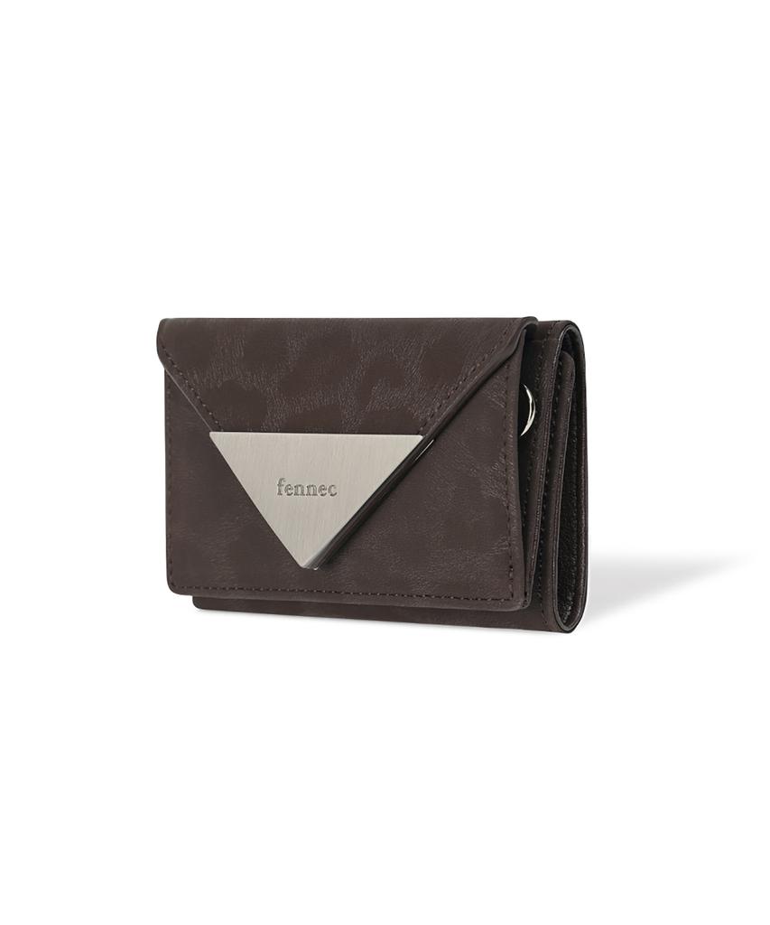 Fennec Triangle Triple Wallet - Leopard Brown
