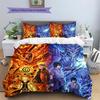 Naruto Pattern Bedding Quilt Set Quilt Cover Pillowcase Home Decoration Birthday Gift (1 * duvet cover + 2 * pillowcase, without core)