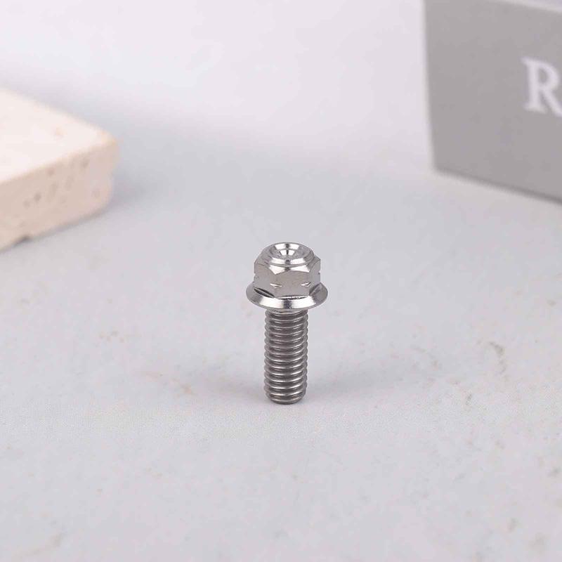 Titanium Alloy Flange Head Screw M6M8M10 Motorcycle, Car Modification, Weight Reduction, External Hexagonal Screw