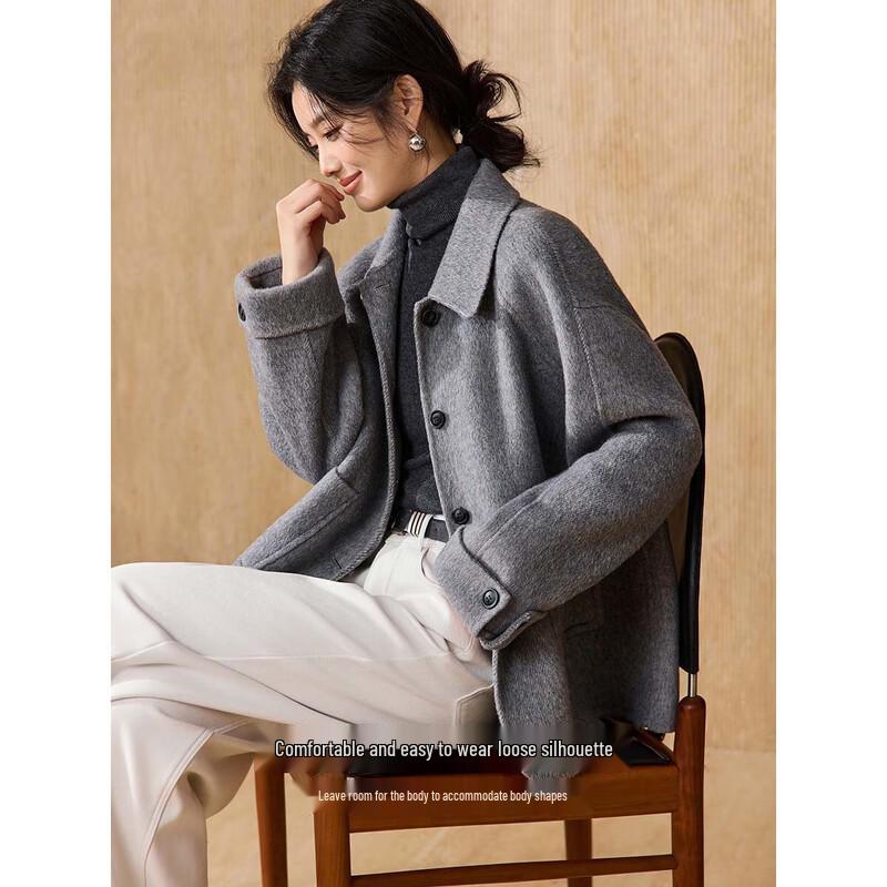 Women's Alpaca Wool Blend Double-Faced Winter Coat