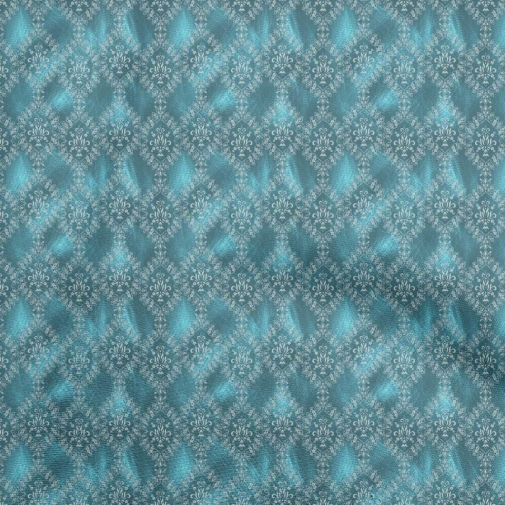 oneOone Cotton Poplin Gray Fabric Damask Quilting Supplies Print Sewing Fabric By The Yard 42 Inch