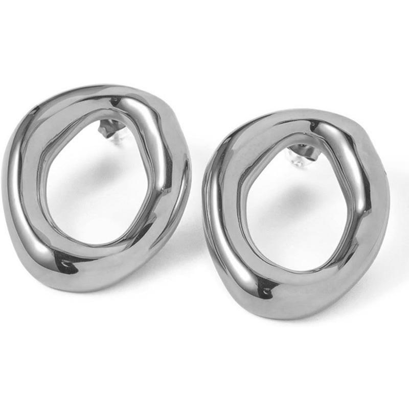 Retro Geometric Spiral Earrings, Women's Hip-hop Gold Earrings, Irregularly Designed Trendy and Cool Personalized Jewelry Earrings.