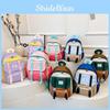 Trendy Color-block Nylon Backpack Cute And Playful Animal Pattern For School