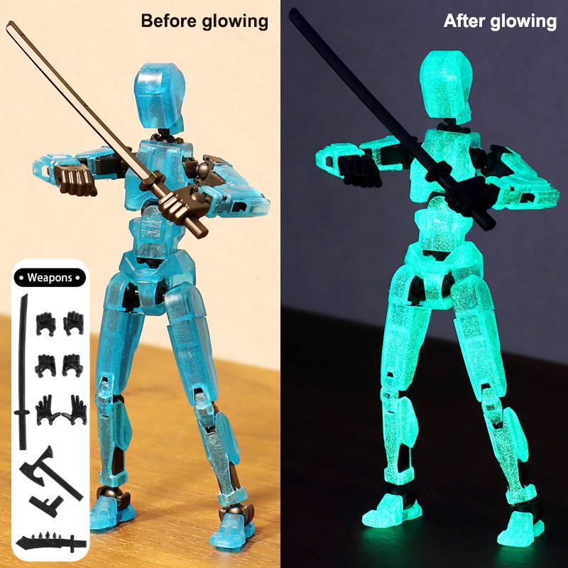 

New Luminous 13 Joint Movable Doll Transformable Robot 3D Printing Assembly Doll Model Toy Children s Educational Toy Gift