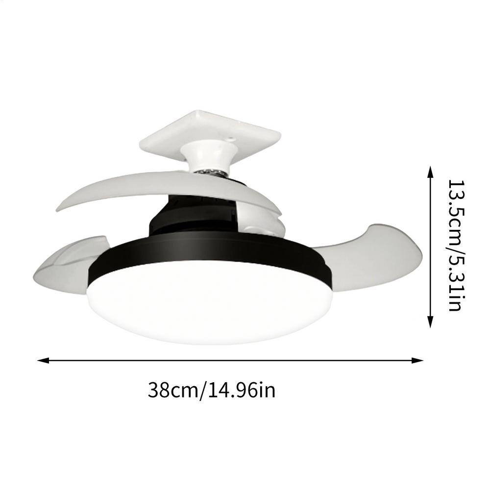 

Noiseless Bladeless LED Ceiling Fan Remote Control Chandelier Ceiling Fan 3 Color Temperatures for Bedroom Living Room чёрный