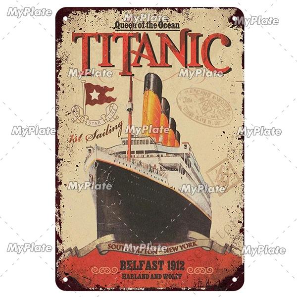 [MaPalte] Vintage Klassischer Film Titanic Metallschild Blechschild Café Dekoration Plakette Heim Wanddeko Barschild Heimdeko Poster