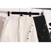 DIMANAF Übergröße 2025 Lässige Damen Jeans Shorts Hosen Sommer Locker Basic Hohe Taille Hosen Elastischer Bund