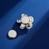 Elegant Floral Magnetic Brooch: Hidden Buckle, Natural Shell, Pearl & Micro-set Zircon Design for Women