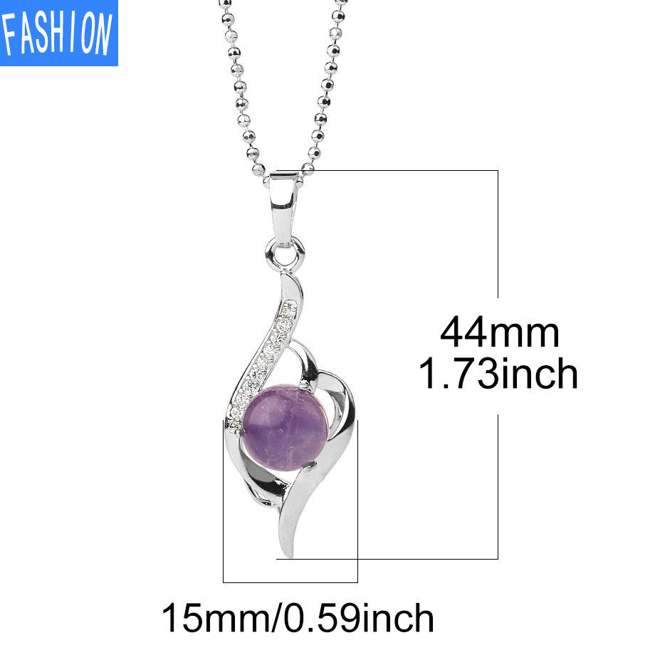 Collar con colgante de clavícula versátil de circonita de piedra de cristal natural