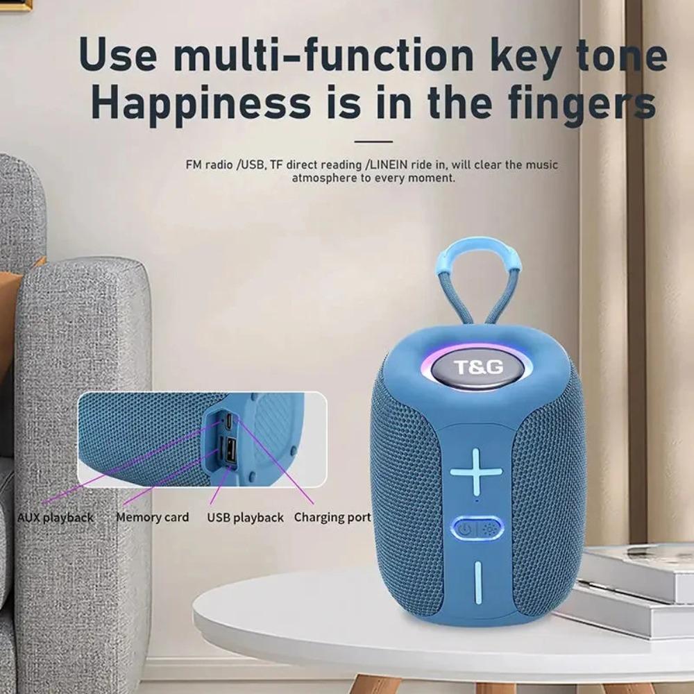 Small Handheld Speaker Bluetooth Portable Sound Box Music Wireless Subwoofer Mini Radio FM Woofer Bass Computer PC TV Small Audio