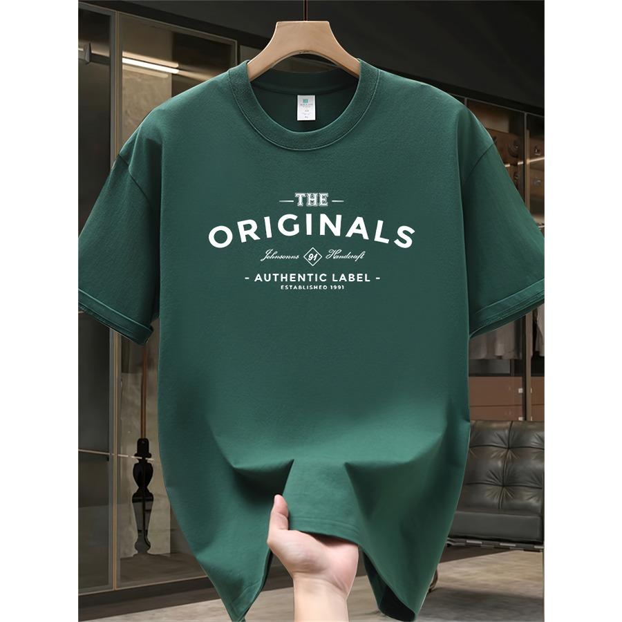 Men's Summer Fashion Casual Loose Plus-Size Dream Letter Print Sports Crew Neck Short Sleeve T-Shirt