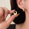 Simple Geometric Frosted Earrings Cold Wind Temperament Ear Buckle Design Niche 100% Match Affordable Dainty Women's Daily Earrings