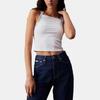 Calvin Klein Jeans Iconic Elastic Trim Fitted Crop Tank Top Women tops Bright-White J20J223110-YAF