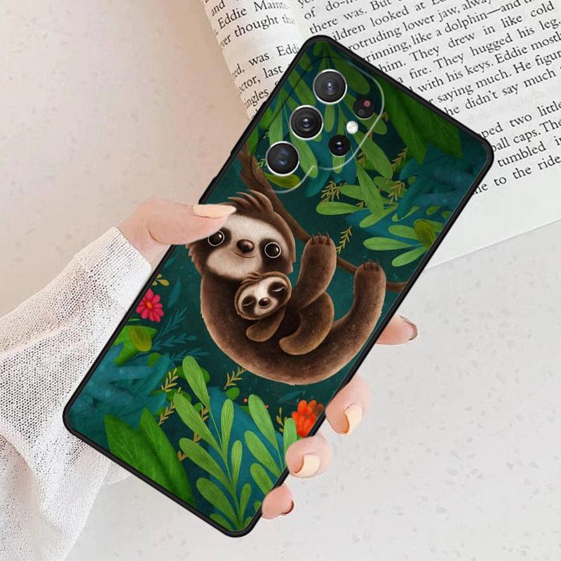 Baby Sloth Phone Case For Samsung Galaxy S25 S23 S30 S8 S21 S20 FE S24 S22 Note 10 20 S8 Plus lite Ultra