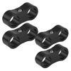 8pcs AN8 16MM Braided Hose Separator Clamp Fitting Adapter Bracket Black