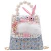 Girl Kid Princess Style Pearl Handheld Bag With Animal Pattern For Daily Use