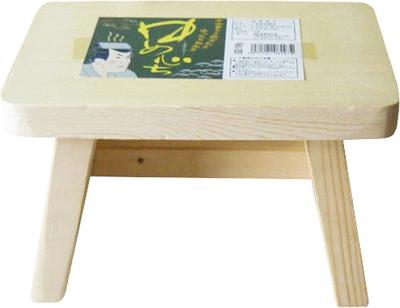 Natürlicher Holz-Badehocker, Größe M, 39055