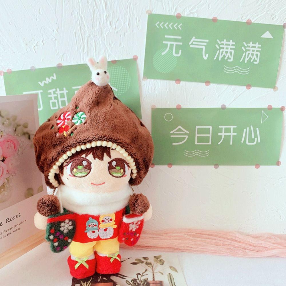 Gloves Cotton Doll Clothes Snowman Plush Toy Clothes Cotton Doll Suit Set  20cm Cotton Doll