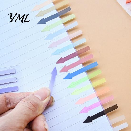 Arrow Index Tabs Tab Stickers, Translucent PET Page Markers, Removable Office Flags Colorful Sticky for Organizing Book And File Color Coded Stickers