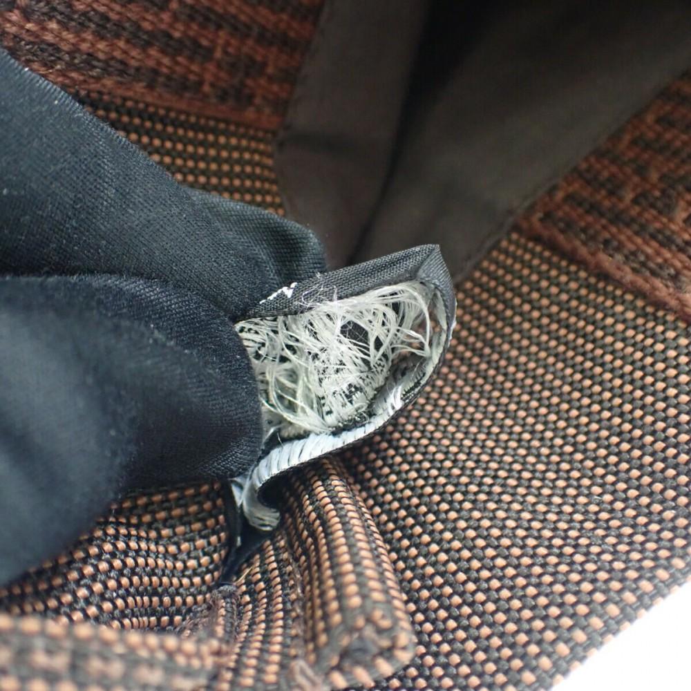 HERMES   Shoulder Bag Brown canvas Women