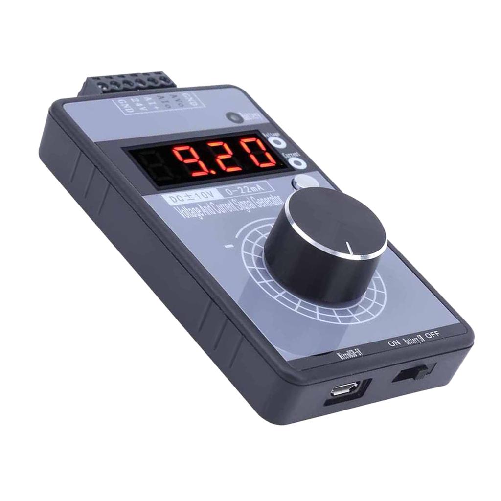 Current Voltage Signal Generator DC 0‑10V 0 0‑22mA Interface Analog Simulator 4 Digit Display for PLC Panel Debugging