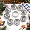 9Pcs Stainless Steel Cookie Cutters Set Flower & Heart Shape Biscuit Molds Cake Decorating Tools for Baking