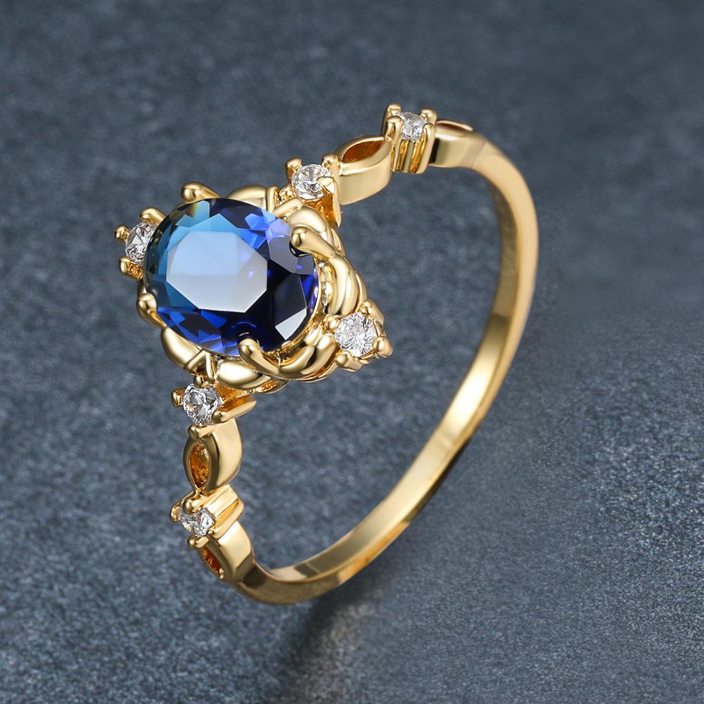 European and American Style Personalized Round White Micro Inlaid Zircon Ring Retro New Ring Versatile